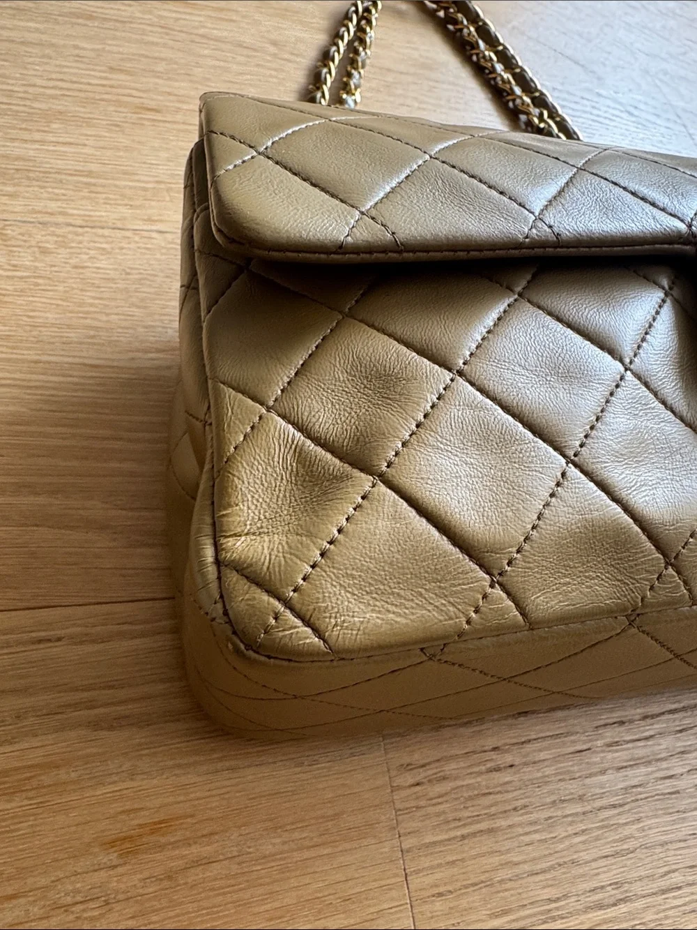 Vintage Chanel Medium Classic Flap Beige